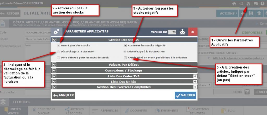mykomela-stock-paramètres applicatifs