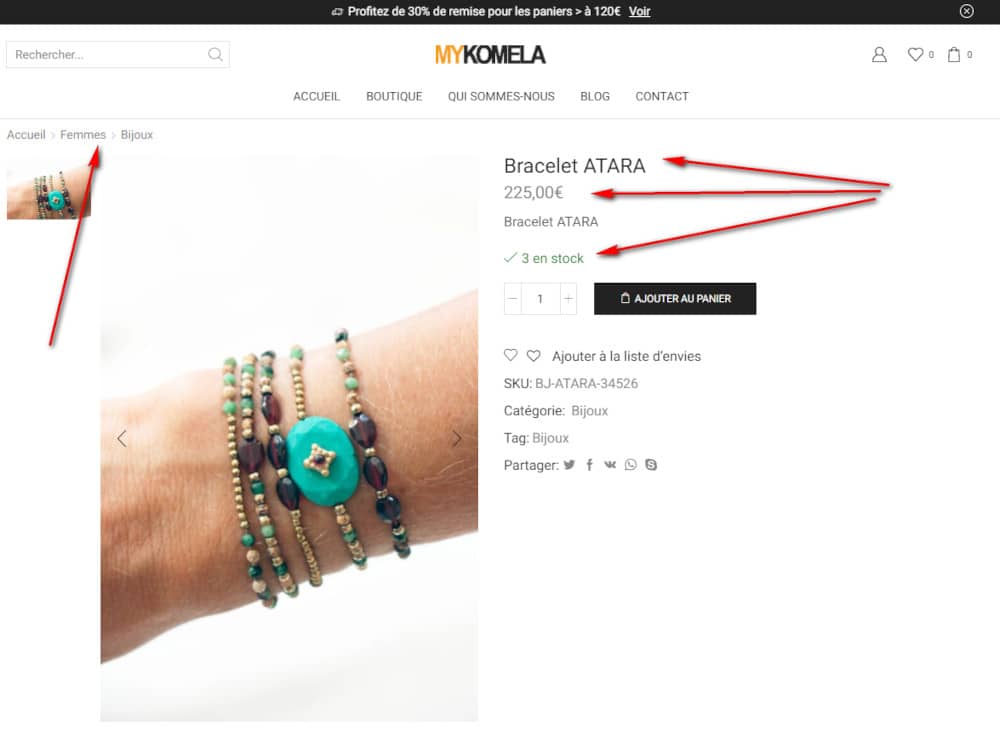 mykomela site ecommerce fiche bracelet atara1 1000 c