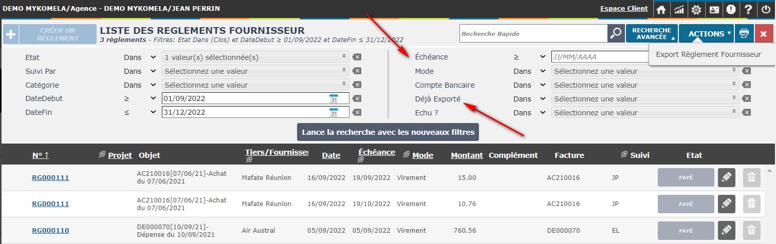 mykomela export fournisseur liste reglement 1200 c